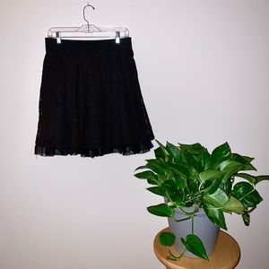 Black Lace Skirt w/Tulle